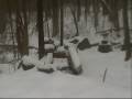 Tractors all covered in snow, Chirstmas Eve 2008