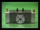 www.phdinc.com - Are available in five sizes and six standard rotations with torques ranging to 150 in-lb at 100 psi [17 Nm at 7 bar] to cover a wide range of applications. Zero backlash at ends of rotation for precise rotary positioning. The high strength steel alloy rack and one-piece pinion shaft are designed and tested to operate for a minimum of 10 million maintenance-free cycles. Free floating pistons with pressure and wear compensating seals provide long life and low friction with a 5 psi [0.3 bar] breakaway pressure. Oversize sealed ball bearings and large pinion shafts ensure shaft stability under heavy loading and high load stopping ability. Built-in standard angle adjustments, of +10°, -45° on each nominal angle rotation, make it easy to adjust to specific rotation requirements. This provides a total range of actuator rotations from 0 to 280° (+5° -22-1/2° from each end). Mounting patterns on three surfaces provide flexibility in design and unit mounting. Units with rotations of 180° or less have all control adjustments and ports on top of the actuator saving space and easing accessibility. Optional built-in hydraulic shock absorbers provide smooth deceleration of external loads and allow for greater load stopping capacity. Optional built-in flow controls save space and provide constant and accurate control of the rotation speed. Optional built-in adjustable cushions reduce end-of-rotation shock and increase the unit's stopping capacity. Optional hubbed pinion <b>...</b>