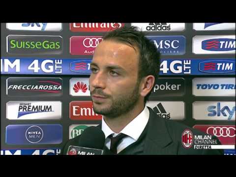 AC Milan | Pazzini: 'Contento per il gol col Livorno' (with subtitles)
