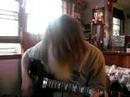 Me lip synching but playing guitar to the great escape