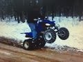 Raptor 660 with paddles in the snow