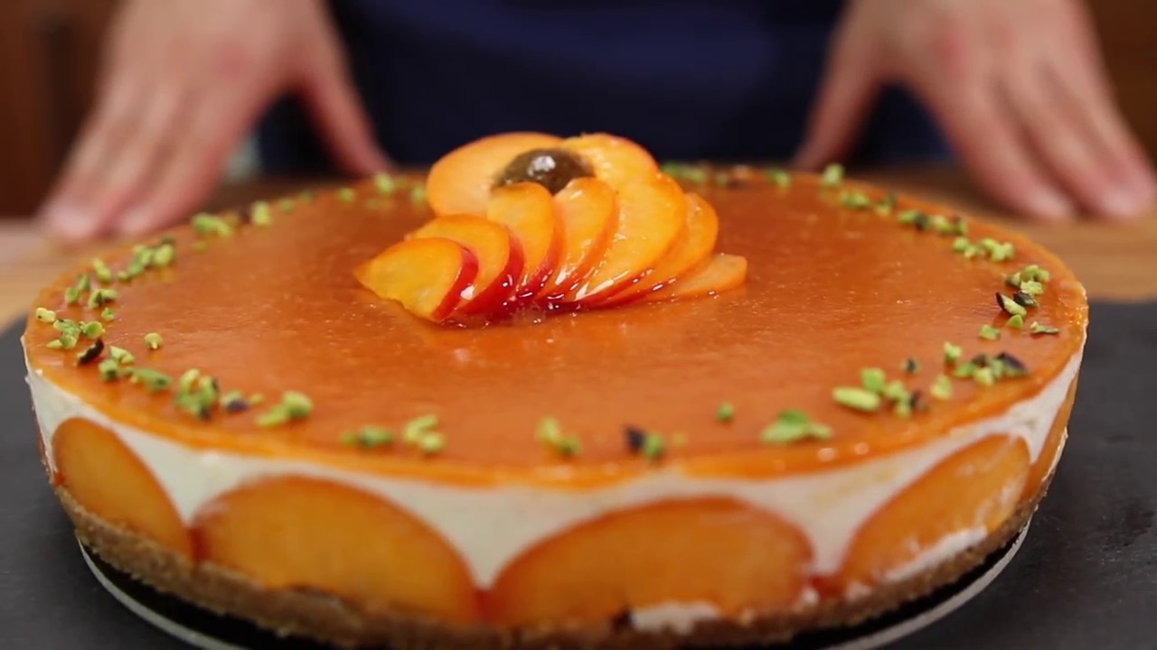 Cheese cake al formaggio Philadelphia, yogurt greco e albicocche