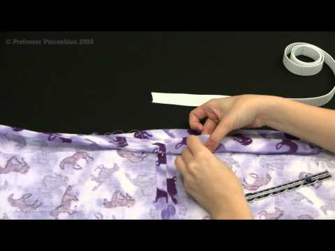 how to attach elastic to a waistband