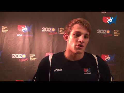 taylor - David Taylor after his 74 kg win against Russia at The Rumble On The Rails in Grand Central Terminal in New York City.