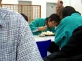 typical chinese in canteen eating