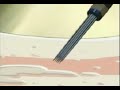 Making tatoo on a girl's back