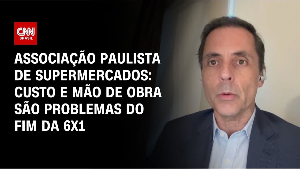 Impacto do fim da 6x1 chegará nas prateleiras dos mercados, diz presidente da Apas | AGORA CNN