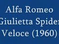 alfa romeo giulietta spider veloce  1960 