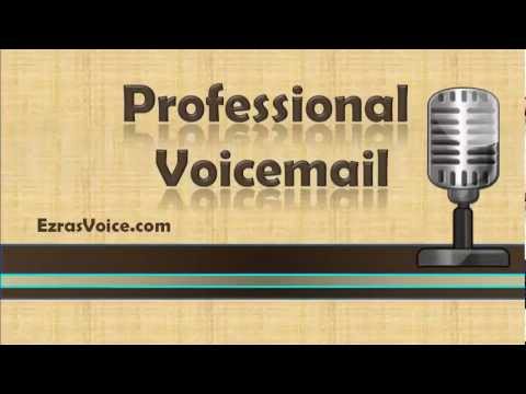 voicemail greeting - http://www.ezrasvoice.com/ Having a professional voicemail greeting establishes credibility with your callers and will reflect your high standards. In this v...