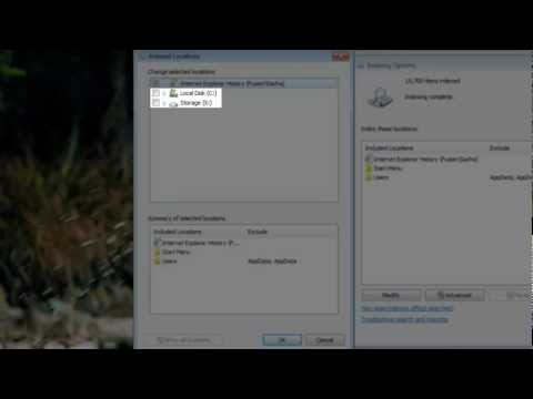 how to rebuild index in windows xp