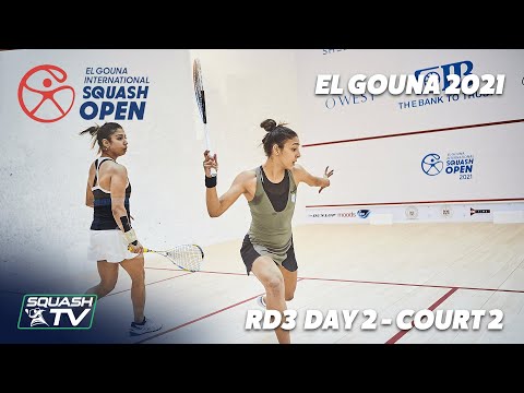 Live Squash: El Gouna 2021 - Rd 3 - Court 2 (Day 2)