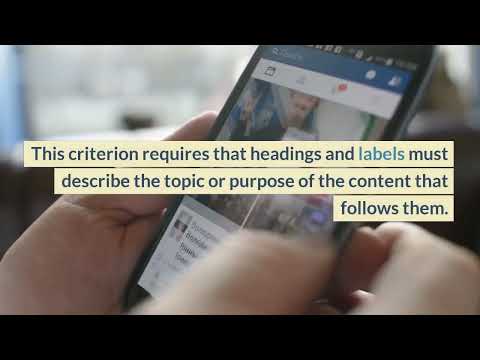 How to implement WCAG 2.1 Success Criterion 2.4.6 Headings and Labels in code with examples
