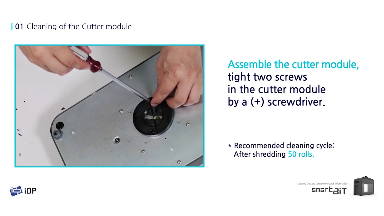 IDP SMART-BIT Ribbon Shredder - Maintenance Video