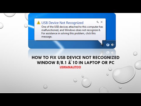 how to fix a usb device that is not recognized