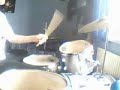 blue n yellow on drums