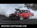 Blown Injected TE Cortina catches fire at Springnats 16 2008 Blown Injected TE Cortina catches fire at Springnats 16 2008