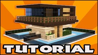 Minecraft: How to Build a Wooden House Tutorial | Easy Modern House Tutorial | Easy & Compact (1.11)
