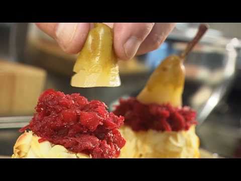 Hertenkalffilet met amandelpeertje