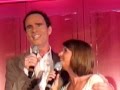 Lucy Scherer and Thomas Borchert singing at the presentation of the leading actors of Rebecca