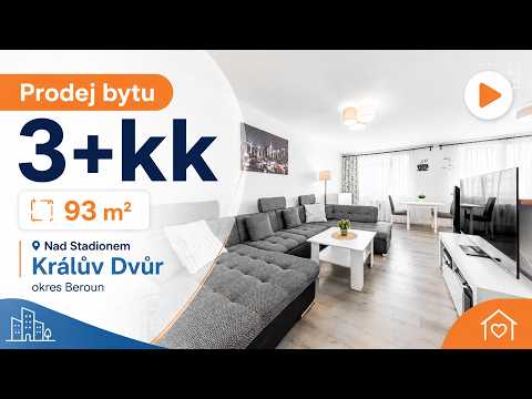 Video Prodej bytu 3+kk se 2 lodžiemi, komorou a sklepem, celková plocha 93 m2, Nad Stadionem, Králův Dvůr