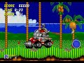 genesis sonic the hedgehog 2 in 19:55 by jsp (aka. nitsuja).

tool assisted - these games are played using a emulator at super slow speeds and save states. the goal is to provide entertainment by showing off game glitches and beating the game as fast as possible.

-no death 
-aims for fastest (primarily in-level) time 
-ignores delays caused by bonus effects 
-takes damage to save time 
-abuses programming errors in the game 
-one player controls two characters
-------------------------
http://tasvideos.org/