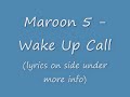 Maroon 5 - Wake Up Call (With Lyrics)