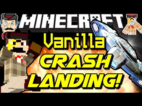 Minecraft CRASH LANDING in VANILLA! Custom Crafting, Thirst, No Mods!