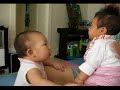 Baby Natalie stomping her feet and kissing Baby Natalie stomping her feet and kissing