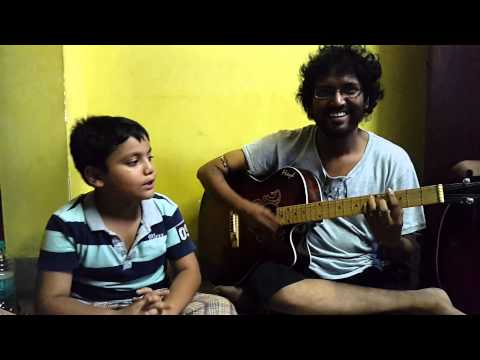 8 year old boy singing blue eyes|Honey Singh|Raja Nag on guitar