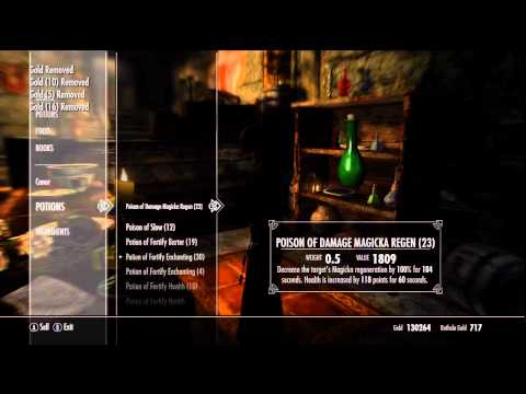 how to discover effects of ingredients skyrim