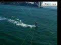 Kitecam - Shark jumping behind kitesurfer Kitecam - Shark jumping behind kitesurfer