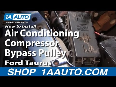How To Install Replace Air Conditioning Compressor Bypass Pulley Ford Taurus 92-03 1AAuto.com