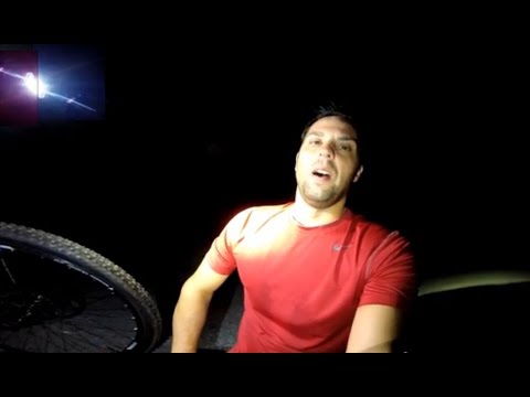 Dangers of Mountain Biking at Night in the Dark Woods and Trails at New Jersey Allaire State Park