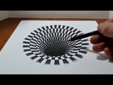 Drawing a Hole – Anamorphic Illusion