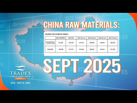 3MMI Europe: SEP 2025 China Raw Materials Update: Atlantic Cod, Pacific Cod, Salmon, Pollock, Haddock