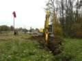Dig 3.5' deep and 100' long in under 10 min.