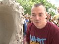 Michael Jackson sculpté devant les passants