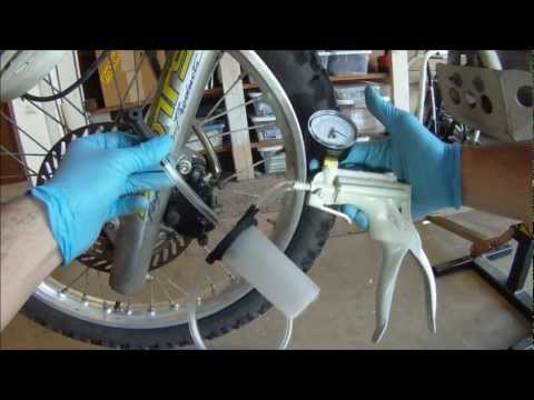 how to bleed the front brakes on a motorcycle