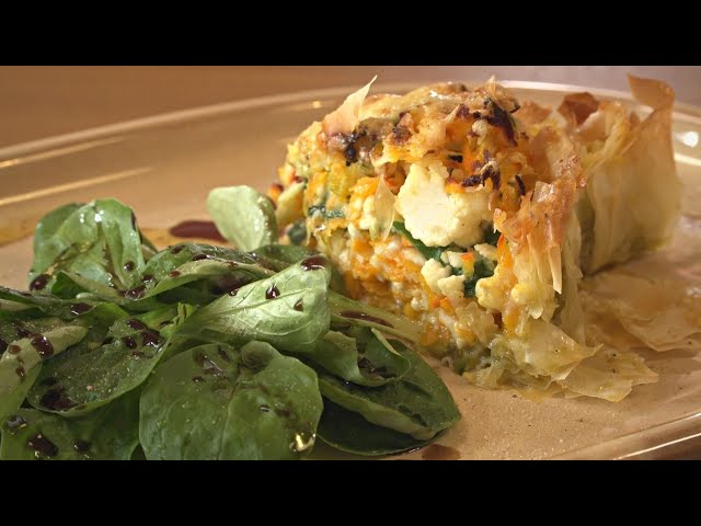 Offener Gemüseauflauf in Strudelteig (vegetarisch)