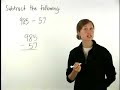 Watch Video on Subtracting Whole Numbers - Pre Algebra Help