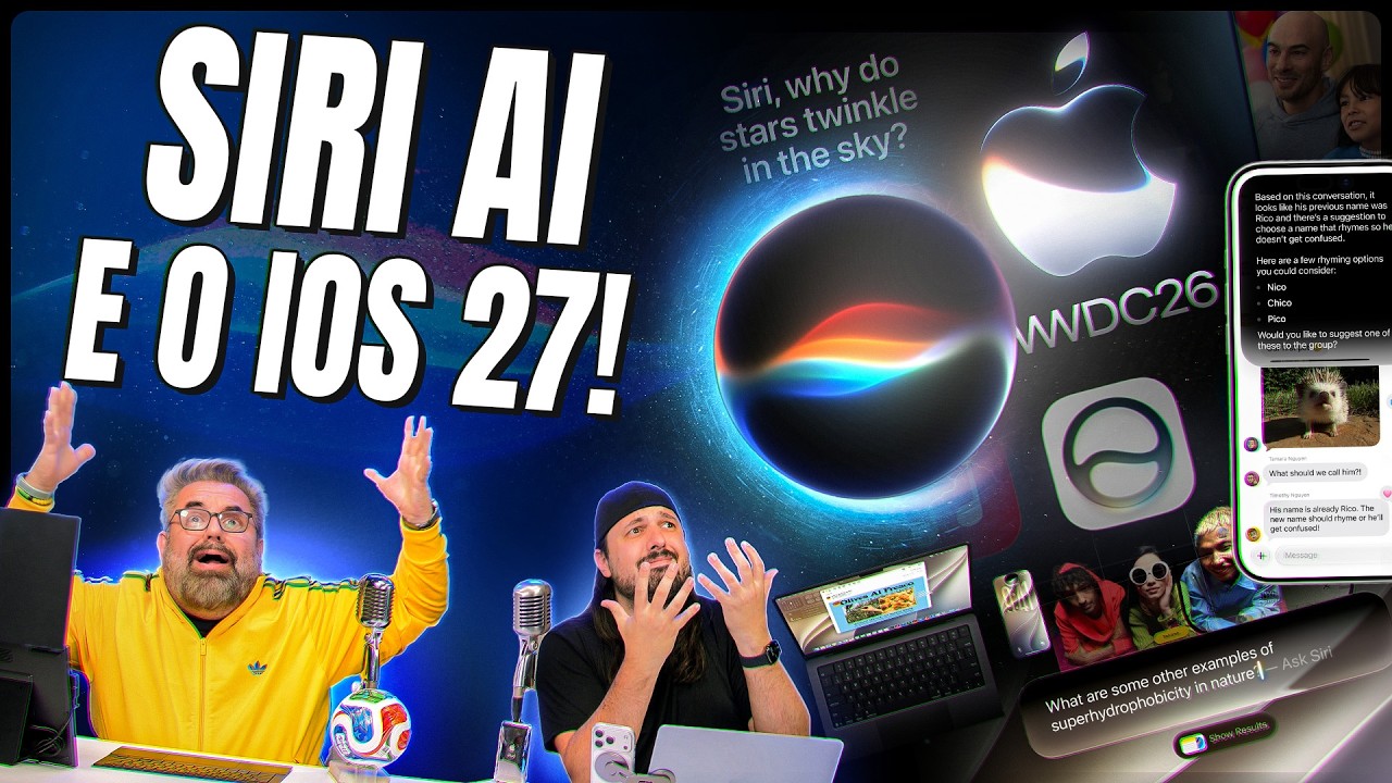 Finalmente uma SIRI menos BURRA! TUDO sobre Siri AI e o NOVO iOS 27!