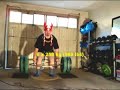 Hex Bar Deadlift 6 x 258 kg (broken finger)