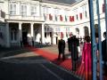 HE Virachai Plasai entering the palace at Noordeinde with Royal Thai Embassy staff