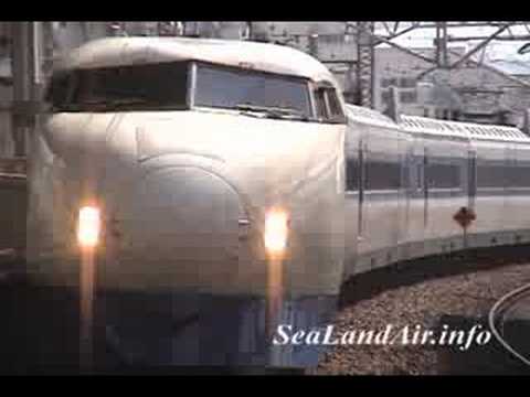 新幹線の風景 #8, 100系K編成&P編成 フレッシュグリーン, 岡山駅 20080820