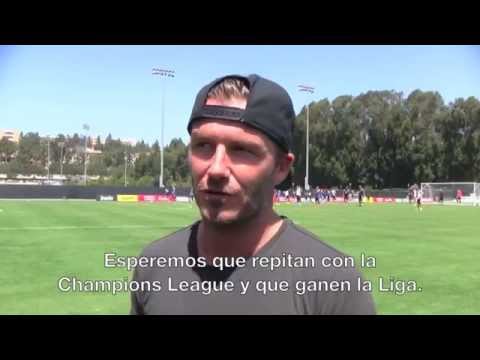 BEHIND THE SCENES: David Beckham visits the team in LA