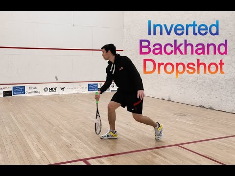 Squash Trickshot - Inverted Backhand Drop
