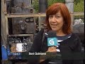 Un espectador grava o incendio nun camión en Santiago Un espectador grava o incendio nun camión en Santiago