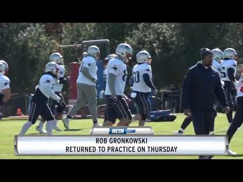 Video: Rob Gronkowski returns to practice Thursday after missing Week 7 game