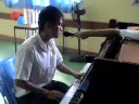 jun bin singing wei yi during the rehearsal for the form 6 orientation ceremony (background noises~)
