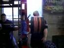 Treston Shull 830lb foam box squat at Team Super Training